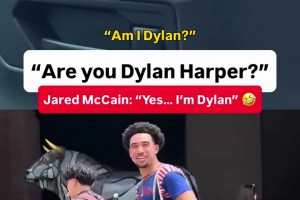 😂是故意的吗？小球迷：你是哈珀吗？麦凯恩：你猜对了！